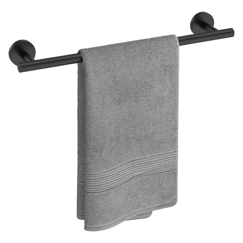 Matte Black Towel Bar 22 Inch SUS304 Stainless Steel Wall Mounted Bathroom Towel Rack Modern Home Decor 24 Inch