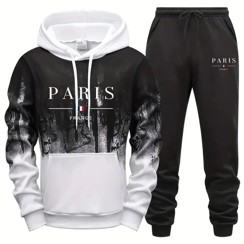 Daily Casual Fashion High Quality Men's Tracksuit Jogging Men Versatile Sweatshirts Sweat Pants Comfort Sports Simple Hoodie Set