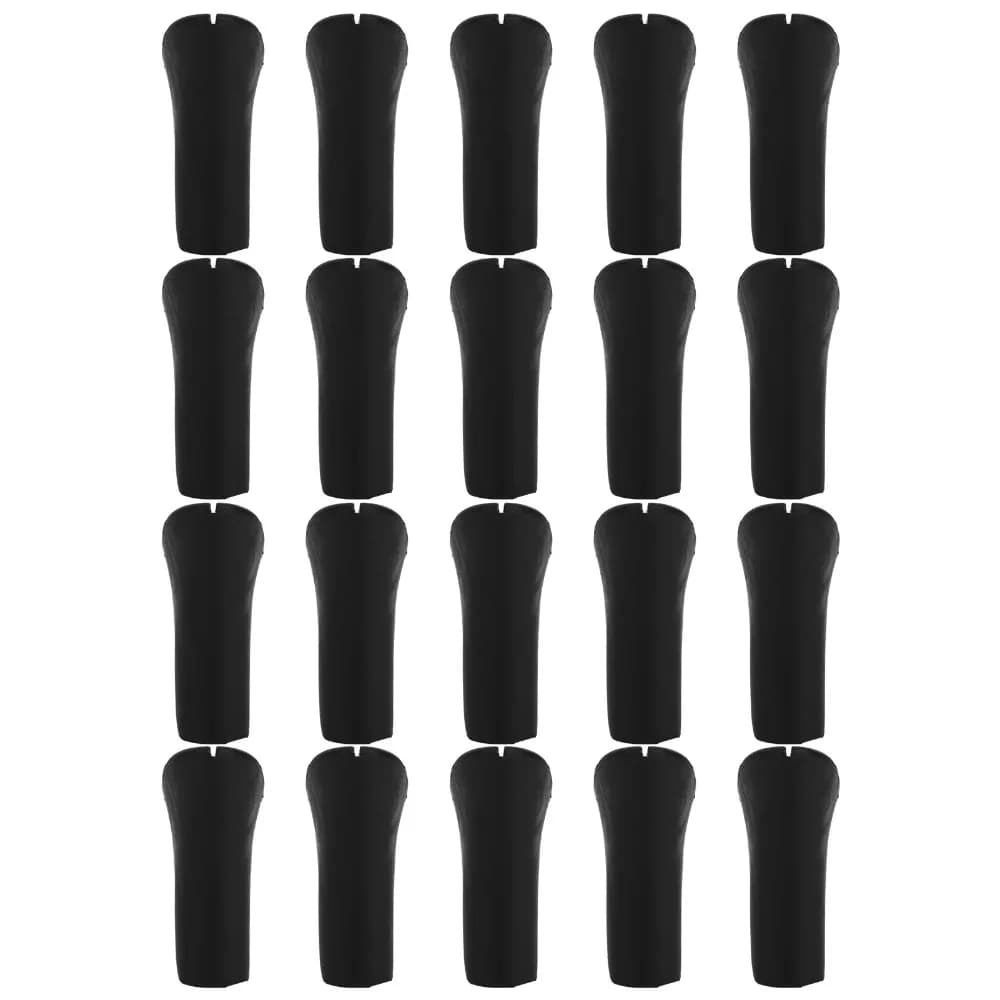 20 Pcs Durable 11mm Hole Diameter Walking Stick Tip Protector PVC Black Hiking Pole Tips Walking Stick Tips Trekking Poles