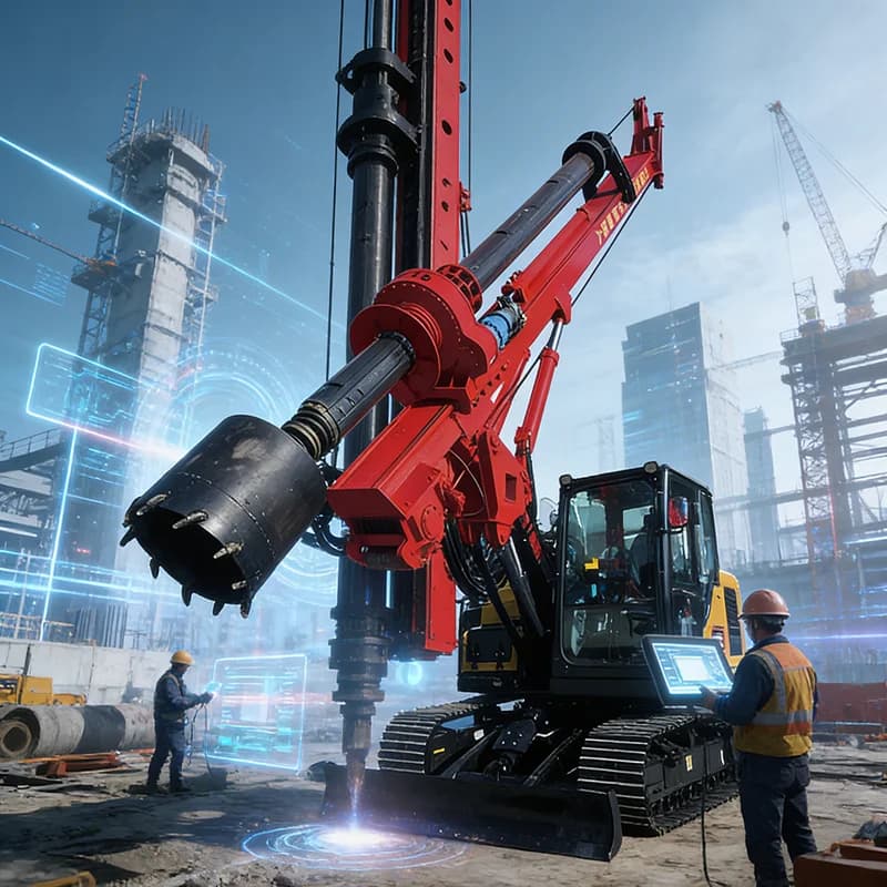 Rotating Hydraulic Drilling Machine for Water Wells, Pot Trivelling Machine for Foundation and Land Construction Projects