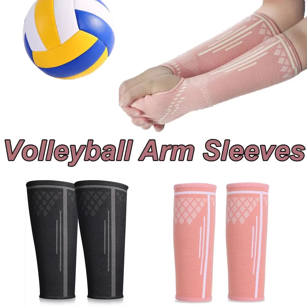 2 Pezzi Manicotti Protettivi per Pallavolo, Fasce da Polso e Avambraccio a Compressione, Supporto per Mani e Polsi, Fascia Antisudore