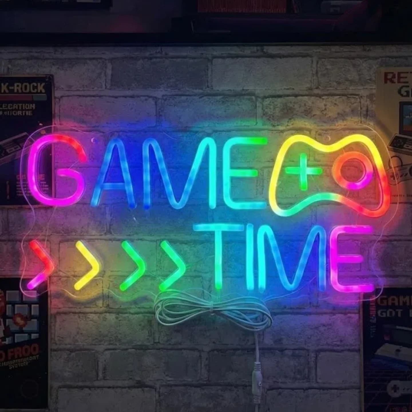 Insegna Luminosa Game Time Dreamcolor, Luce LED RGB Dinamica 5V per Decorazione Camera da Letto Gamer, Arte Murale, Regalo