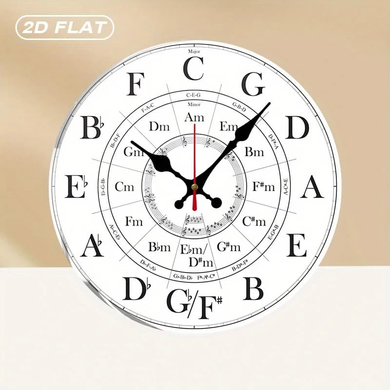 Silent Acrylic Wall Clock with Round Design and Sound Name, Without Ticking, for Home Furniture, Office, Room, Living Room, Bedroom, Kitchen