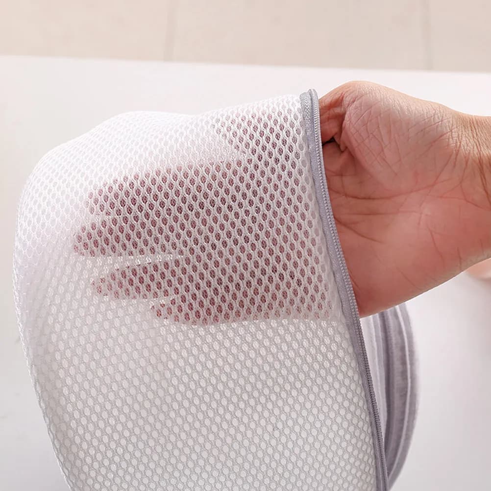 2 Pcs Laundry Net Bags Mesh Clothes Protector Fine Wash Dryer Garment Drawstring