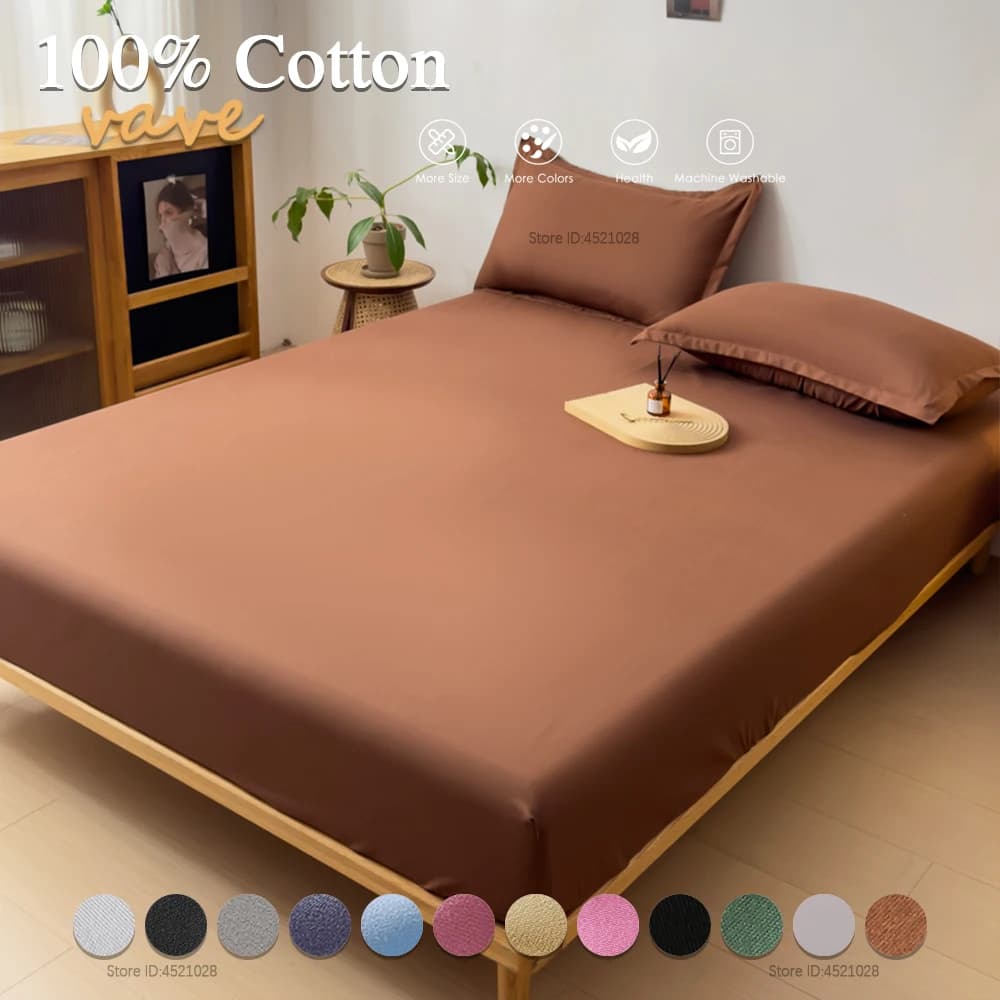 Lenzuolo con angoli in cotone per letti singoli/doppio/king/queen per materassi e copriletti in tutte le dimensioni del letto 140/150/160/180x200