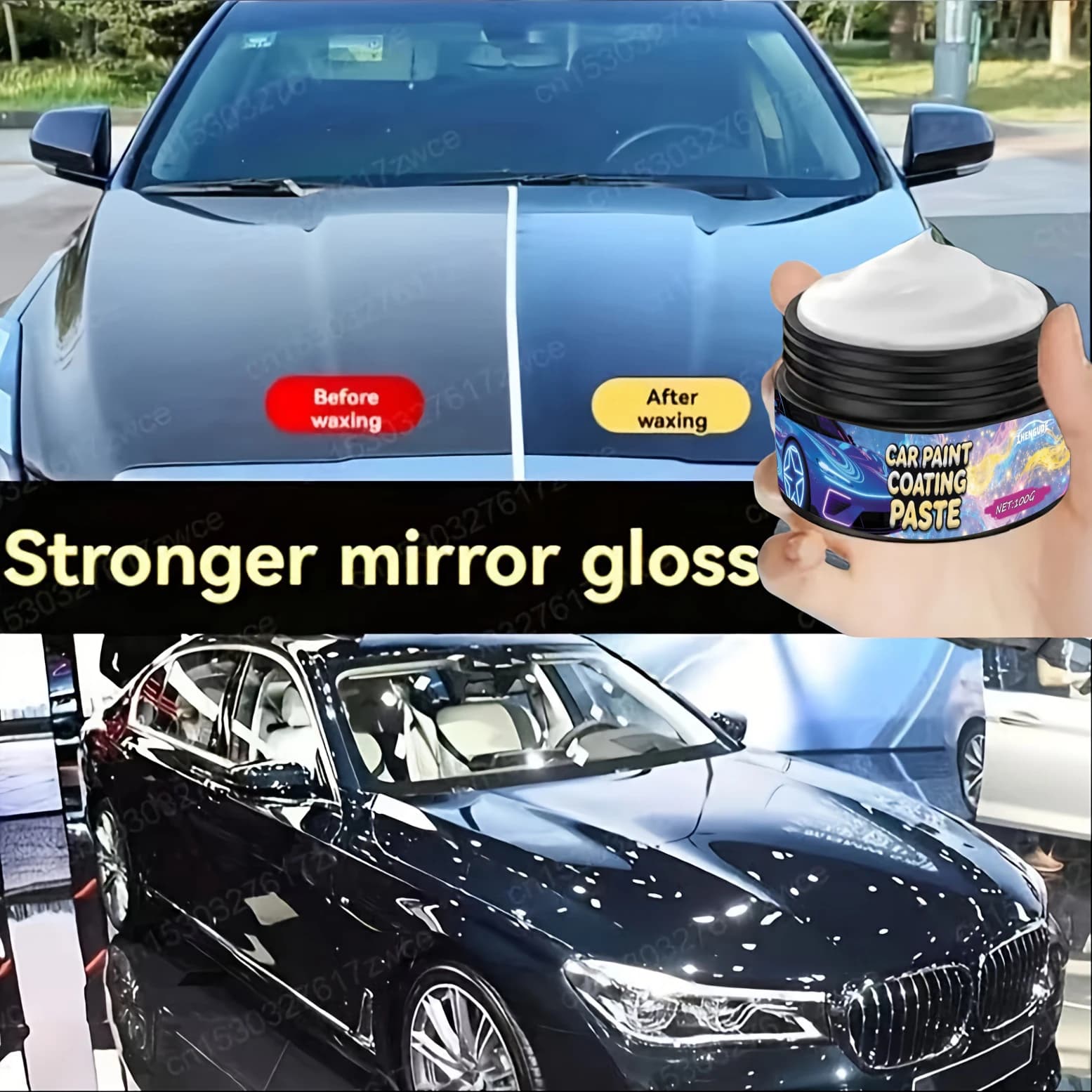 Cera Liquida per Auto con Rivestimento Ceramico Nano, Agente Lucidante Idrofobico per Riparazione Graffi e Vernice