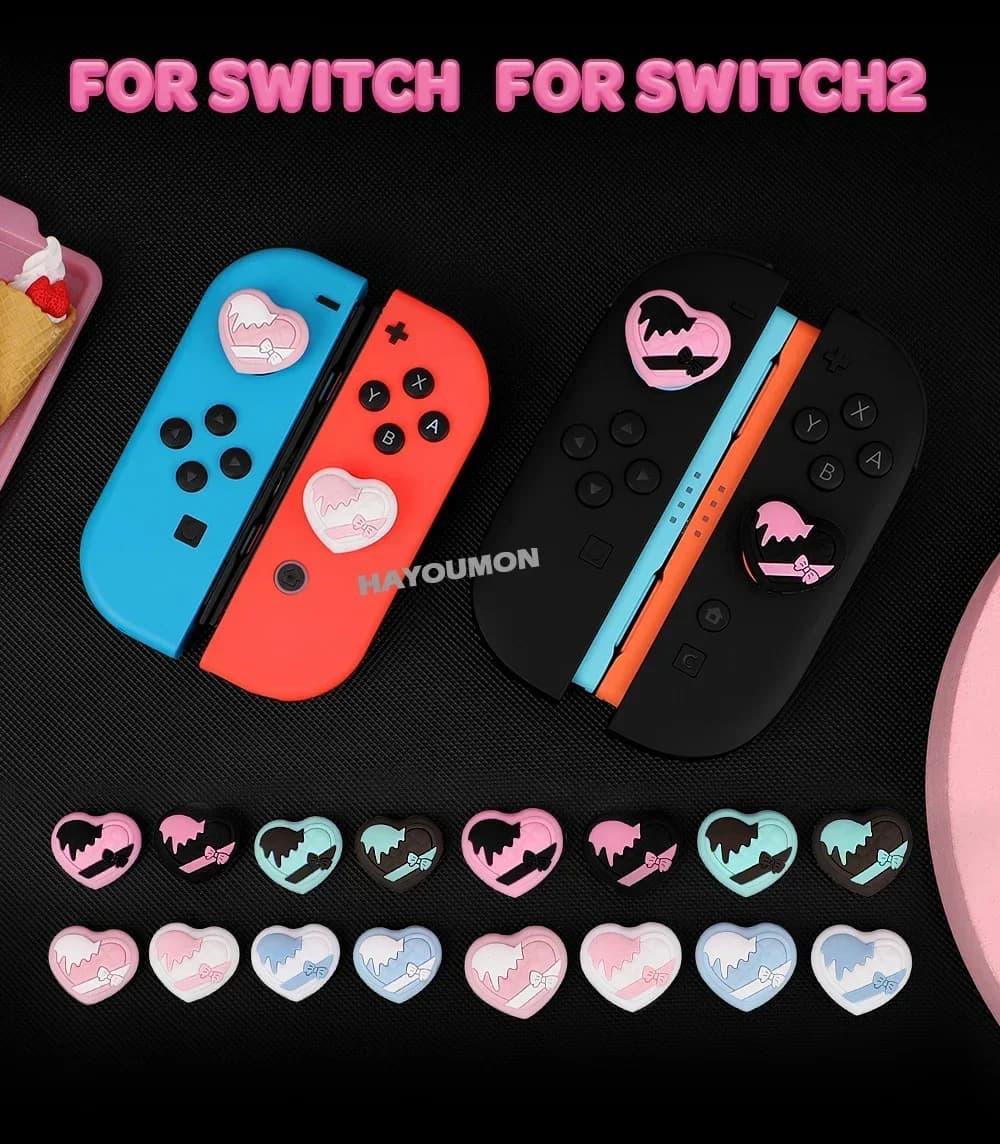 Set di 4 Copri Joystick in Silicone Morbido per Controller Switch 2 PS5/Switch/Lite/OLED, Accessori per Gaming