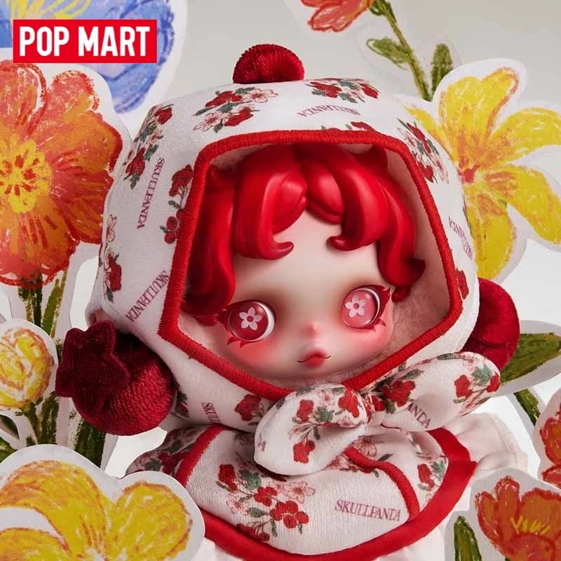 Nuovo Originale POPMART SKULLPANDA Petals in Four Acts Series Bambola di Peluche da 14 cm, Ciondolo, Decorazioni Portatili, Articoli da Regalo