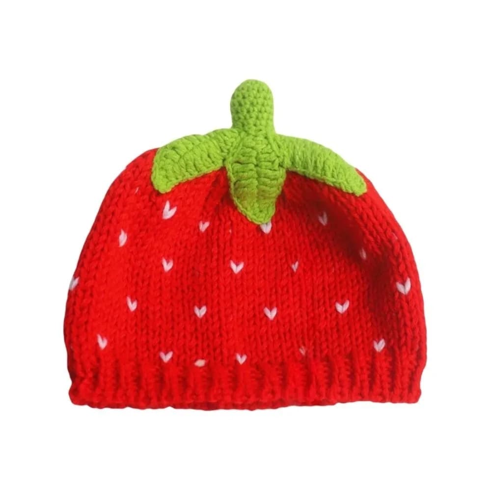 Grape Creative Knitted Fruit Hat Warm Playful Strawberry Pullover Cap Stretchy Soft Pineapple Beanie Skiing