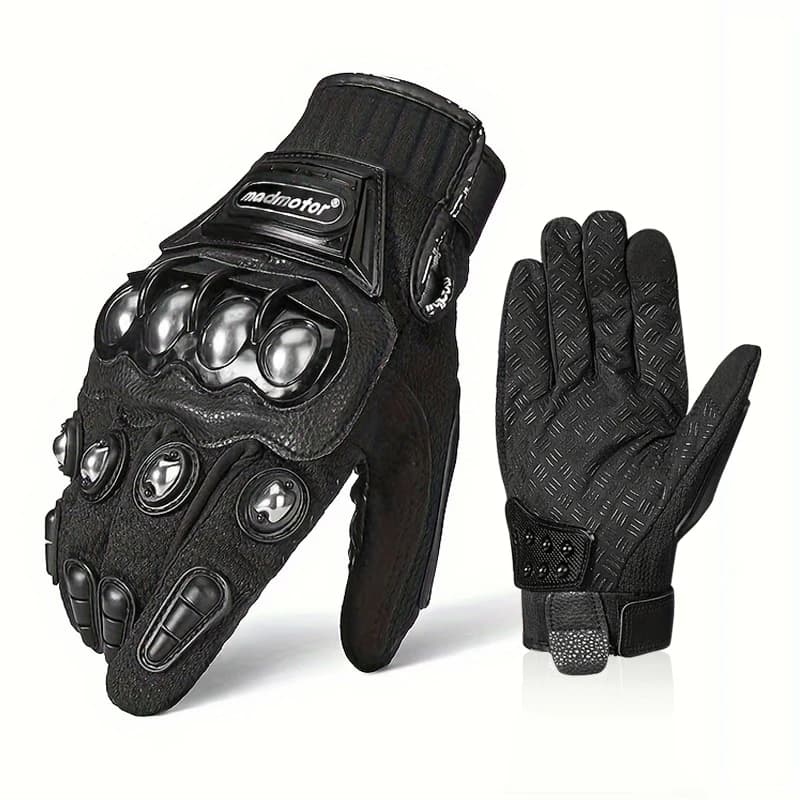 Guanti da moto guanti da corsa Touch Screen traspiranti protezione per sport all'aria aperta guanti da bici da cross in metallo guscio protettivo