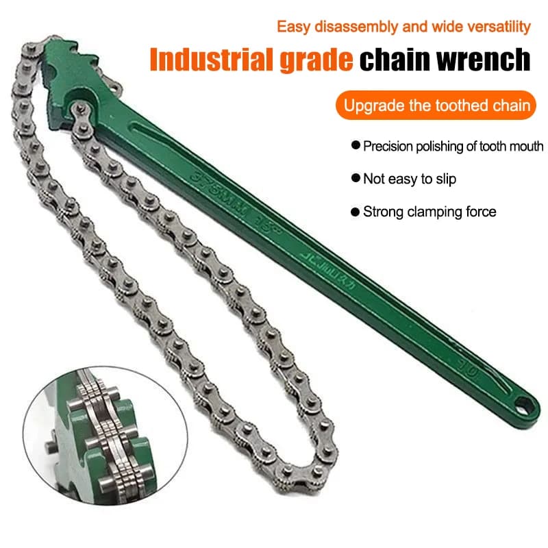 Belt Filter Element Wrench Chain Wrench Tool 8/12 Inch Oil Change Machine Filter Element Wrench Rubber Anti Slip Belt Wrench