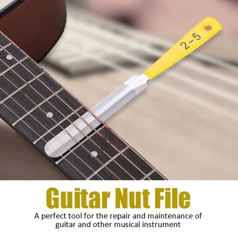 Set di 3 Lime per Capotasto e Estrattore per Chitarra, Basso, Mandolino, Banjo, Ukulele
