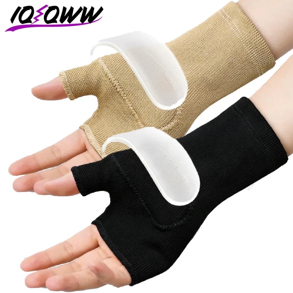 Guanti a Compressione Senza Dita per Alleviare il Dolore da Artrite, 1 Paio di Supporti per Polso e Pollice con Cuscinetto in Gel, Tutore Traspirante per Polso
