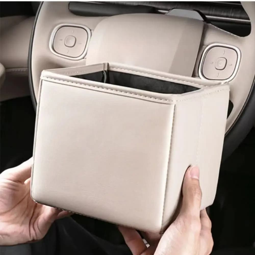 Bidone della spazzatura per auto in ecopelle resistente, impermeabile, salvaspazio, bidoni della spazzatura per auto, organizer pieghevole, bidone della spazzatura per veicoli, automobilistico