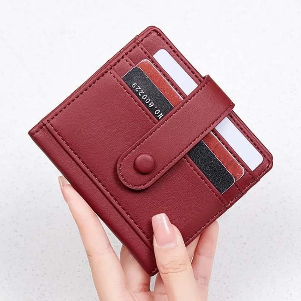 Versatile Portable RFID Protection Wallet PVC Antimagnetic Short Folding Purse Korean Style Multiple Card PU Card Bag School
