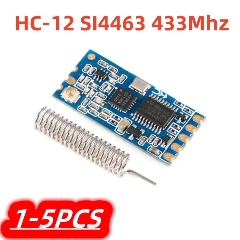 1-5 Pz/lotto 100% Nuovo HC-12 SI4463 433 Mhz Wifi Modulo Porta Seriale Senza Fili HC12 1KM 1000m 433 MHz Scheda di Ricezione e Trasmissione
