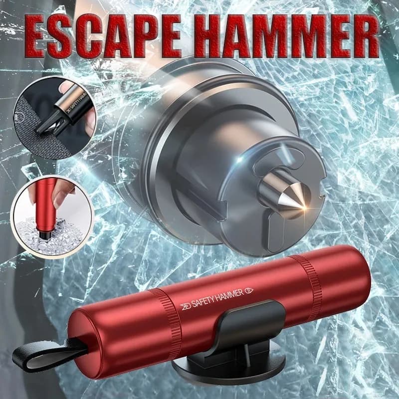 Auto Safety Rescue Hammer Car Window Breaker with Seat Belt Cutter Rescue Tool Compact Portable Car Safety Equipment