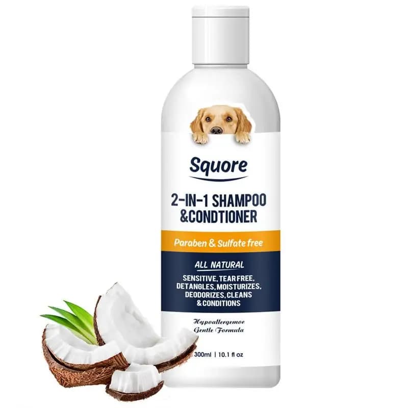 Shampoo e balsamo per cani 2 in 1 Gel doccia per animali domestici Shampoo idratante per cani per pelli sensibili