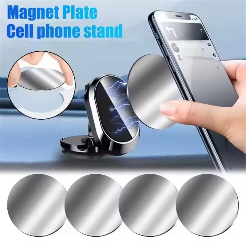 50/1 Pezzi Disco in Metallo per Supporto Magnetico Auto, Adesivi Rotondi in Ferro per Supporto Magnetico Telefono Auto, Accessori
