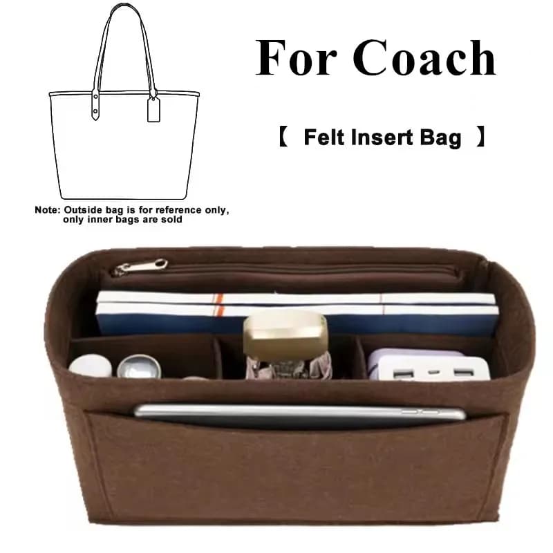 Organizzatore di borse Accessorio tascabile con fodera in feltro per borsa da allenatore Fodera durevole Supporto per borsa di smistamento Parte interna