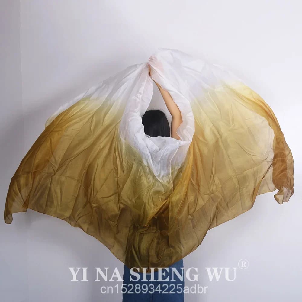 New Belly Dance Silk Veil 100% Real Silk Belly Dance Accessory Hand Scarf Shawls Belly Dancer Performance Prop Can Be Customized