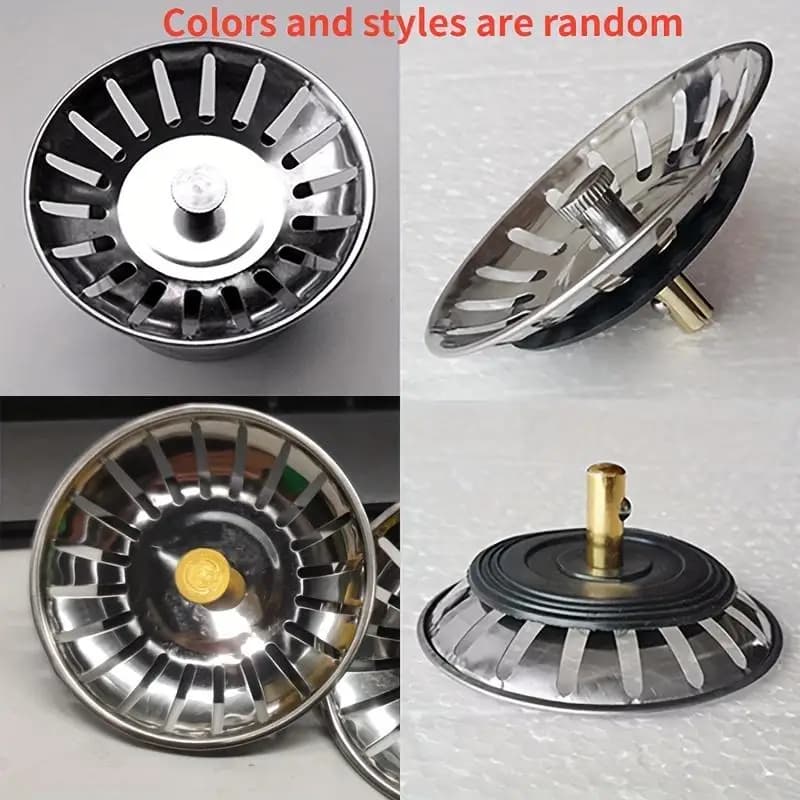 4 pezzi di scarico per lavabo da cucina, filtro per lavello Dopant, filtro per rifiuti, tappo per bagno, raccogli capelli