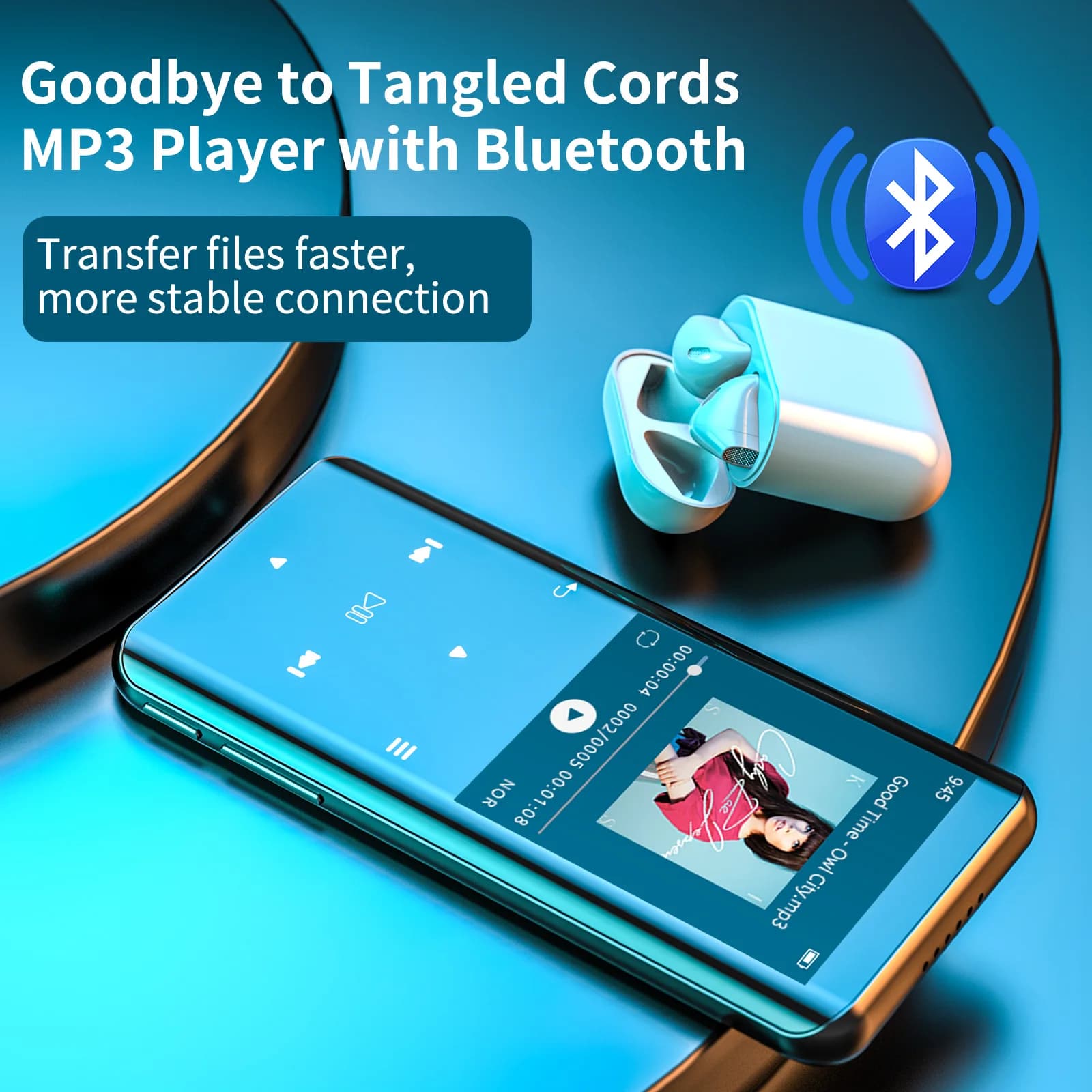 RUIZU D18 Bluetooth 5.0 Lettore MP3 32G Schermo curvo da 2,4 pollici Lettore MP3 musicale portatile con radio FM Registrazione E-book Video