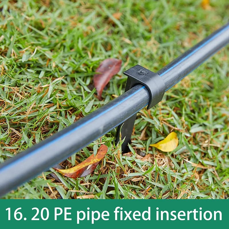 50Pcs DN16 C-Type Ground Stakes Garden Lawn Mower Peg For PE Pipe Drip Irrigation Hose Tube Holder Ground Stakes