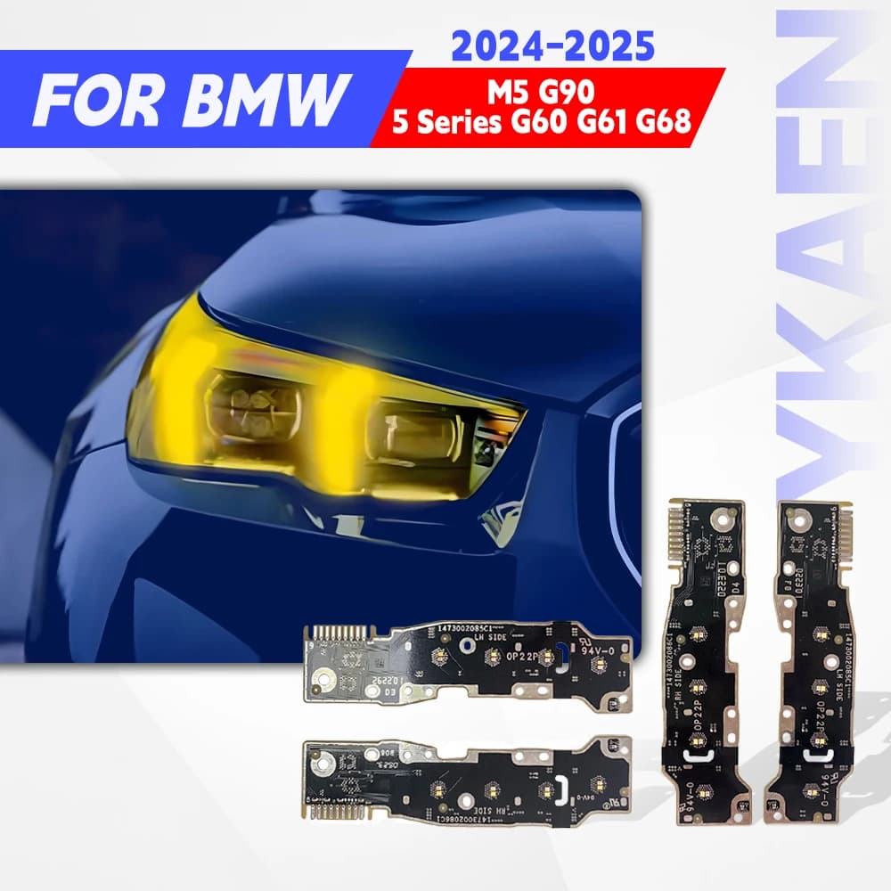 Scheda LED DRL Giallo Bianco Rosso per BMW Serie 5 M5 G90 G60 G61 G68 24-25 Modulo Chip Faro con Luce Diurna e Indicatore di Direzione