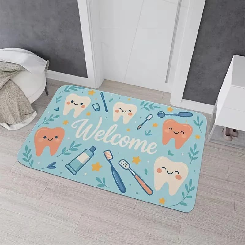 Anti-slip mat for Clinic Dentistica VIKAMA, Modern Commercial Rug, Absorbent and Easy to Clean