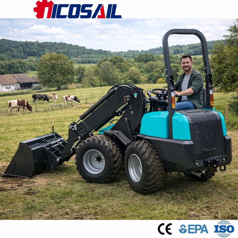 Mini Caricatore Telescopico Personalizzato, Potente e Compatto, Conforme CE Euro 5, Flessibile per Agricoltura, Edilizia e Giardinaggio