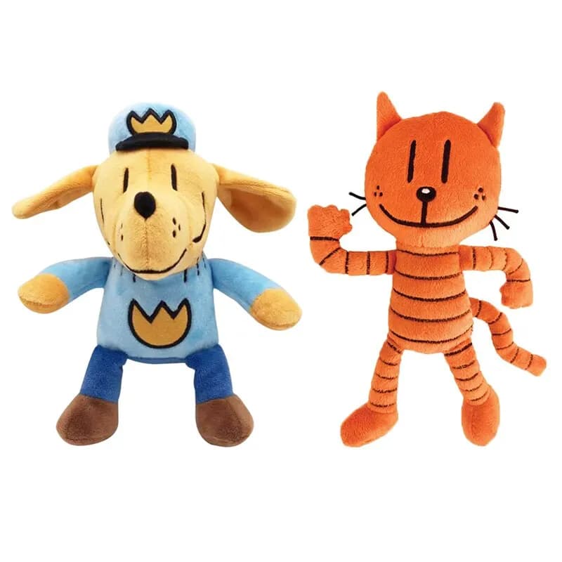 Set di 2 pezzi cane uomo peluche anime Petey gatto cucciolo di peluche animale cartone animato peluche figure cuscino bambini regalo di compleanno per bambini