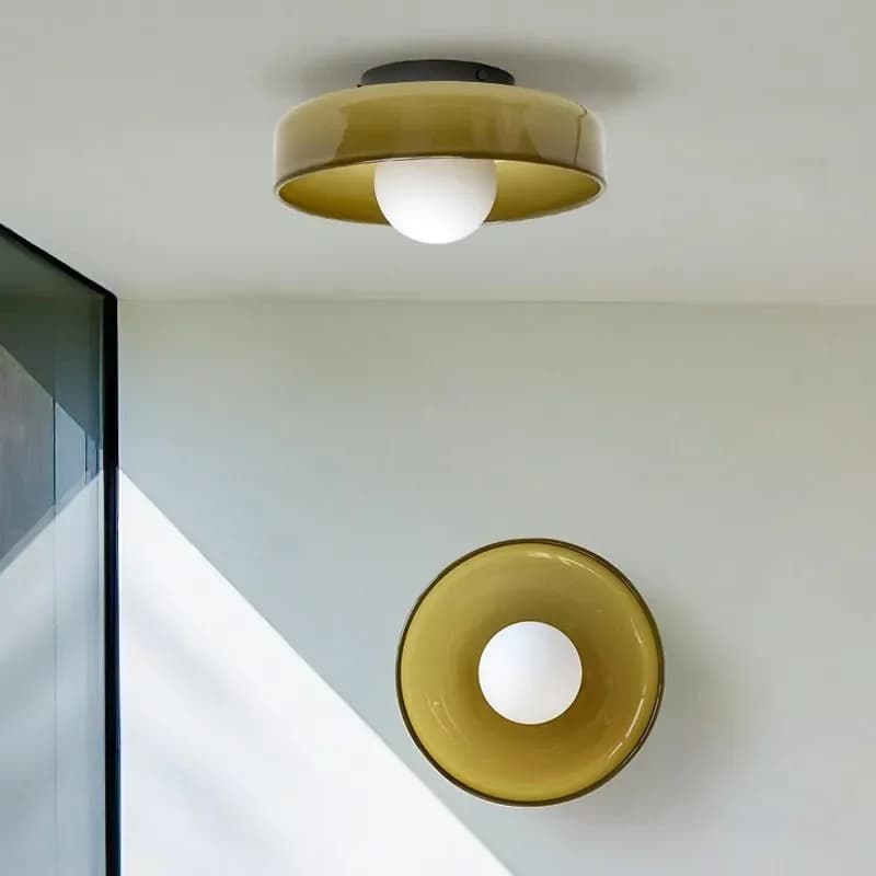 Plafoniera in vetro nordico Lampada a testa singola G9 Lampada da parete per ingresso corridoio corridoio balcone soggiorno camera da letto apparecchi