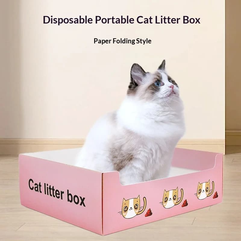 Lettiera pieghevole usa e getta per gatti Amazon, toilette per gatti pigri, prodotti per la pulizia per gatti da esterno