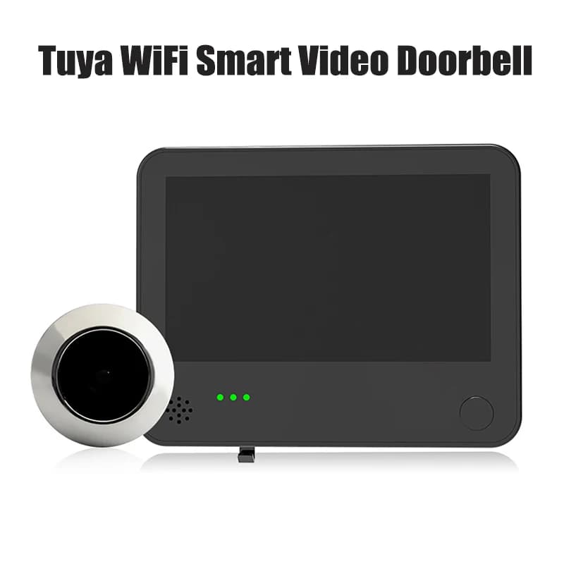 Videocitofono Wireless WiFi Smart Tuya da 4.3 Pollici con Visione Notturna e Rilevamento Movimento PIR