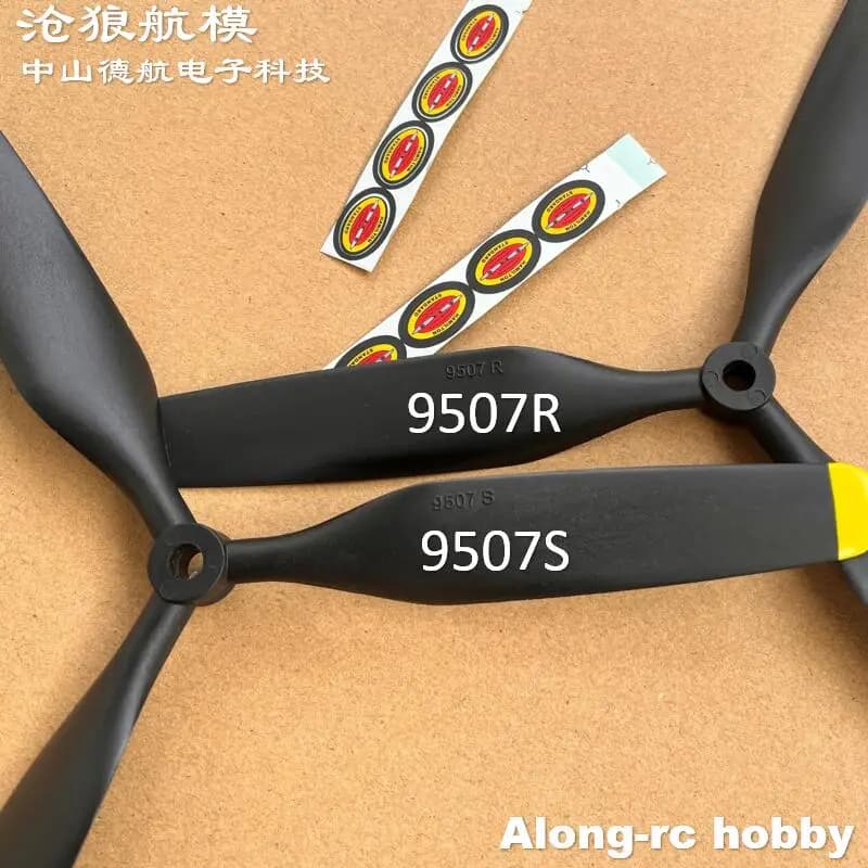 Freewing RC Plane Spare Parts 9.5inch 9507S or 9507R 3 Blades Propeller for Airplane Flightline B-24 Liberator or OV-10A Bronco