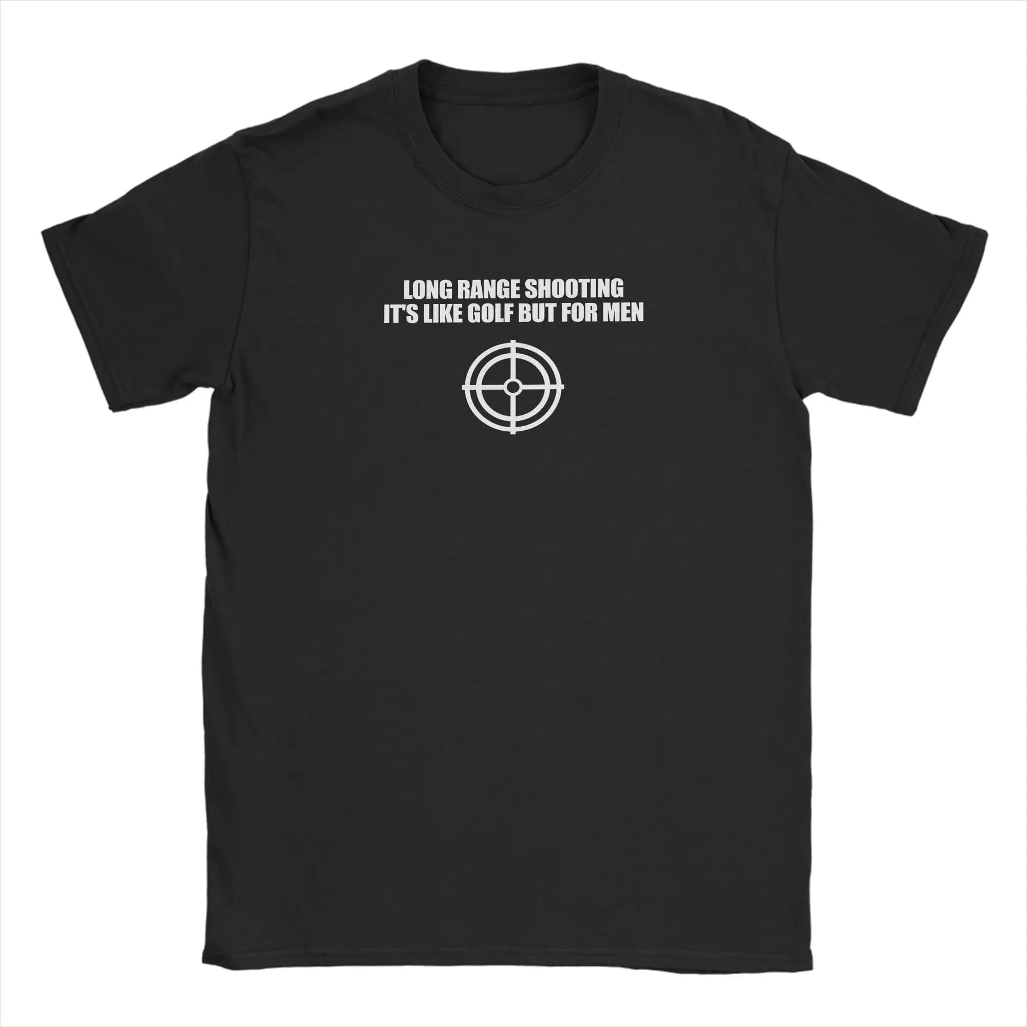 T-shirt Long Ranges Shooting It's Like Golf But for Men, magliette estive in cotone per coppie, streetwear, top e t-shirt