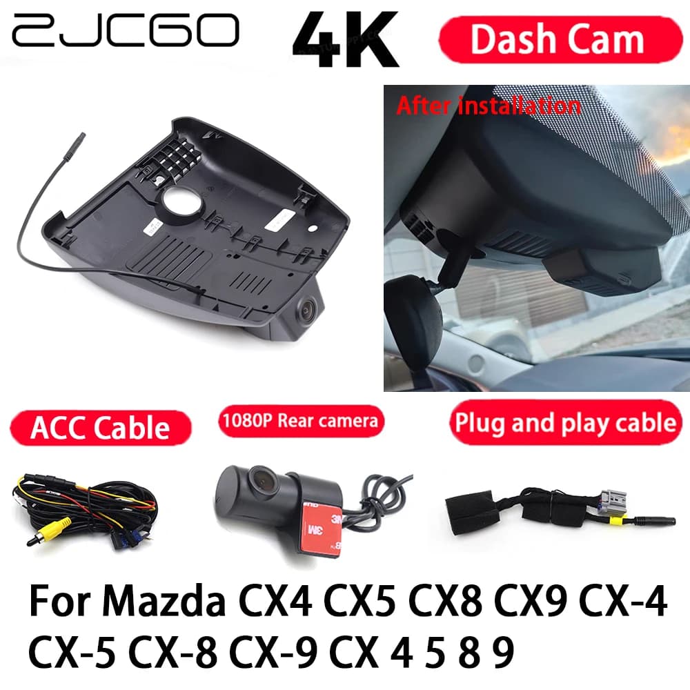 Videocamera per auto 4K Plug and Play Dash Cam Videoregistratore Visione notturna per Mazda CX4 CX5 CX8 CX9 CX-4 CX-5 CX-8 CX-9 CX 4 5 8 9
