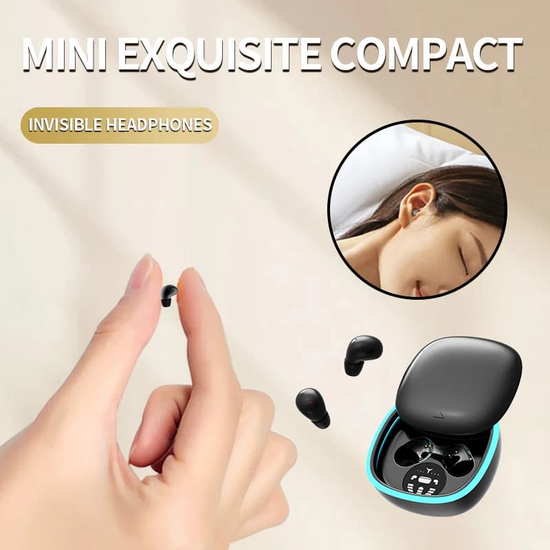 Mini Sleep Wireless Bluetooth Headphone TWS Headsets With Mic Stereo Sport In-ear Earphone Long Standby Game Work HD Call Earbud
