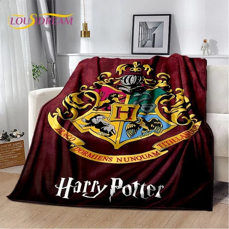 Coperta in flanella morbida HD 3D P-Potter Magic Academy per letti, divani, picnic, coperta per esterni, regalo per bambini