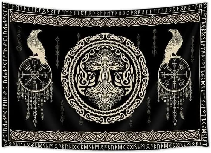 Luxury Celtic Tree of Life Mandala Tapestry Wall Hanging Boho Wiccan Dreamcatcher Art Bohemian Decor