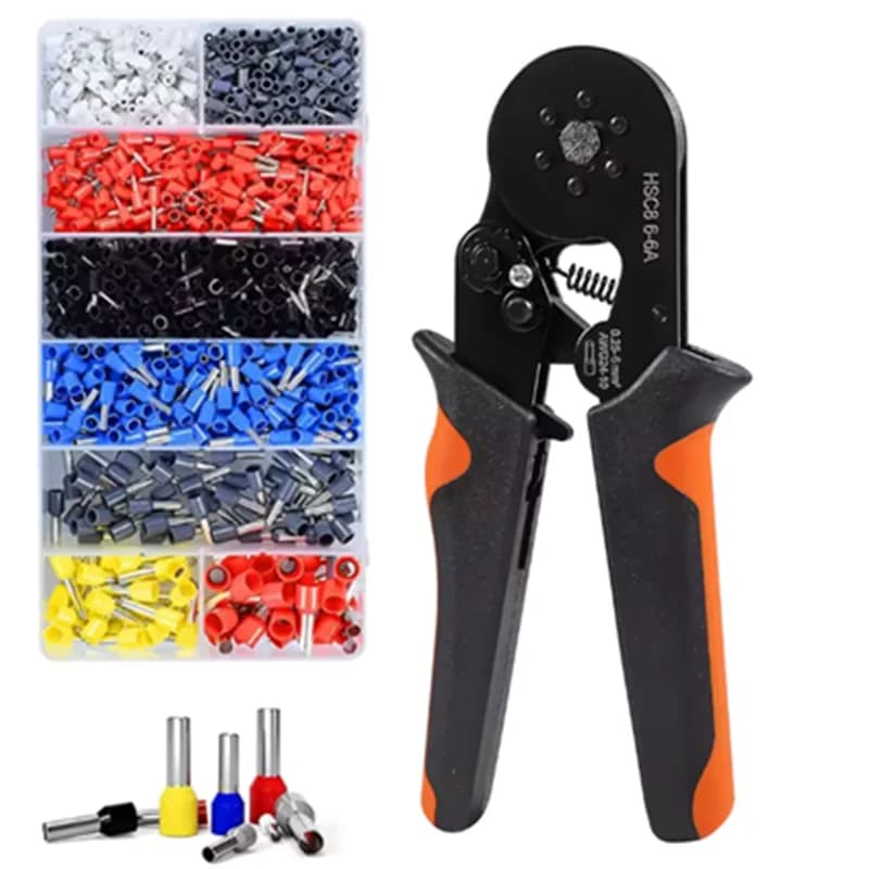 23-10AWG 0.25-6mm2 self-adjustable hexagonal hamster tool kit with cable terminals 400-2000 pieces