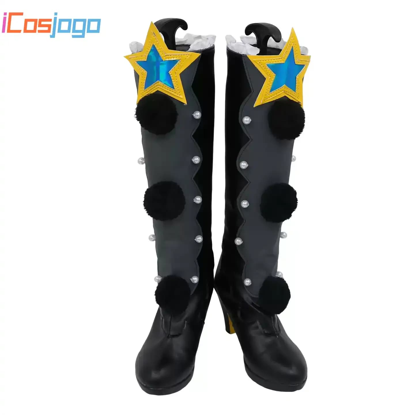 Identity V Mime Dream Wanderer Cosplay Shoes Halloween Carnival Boots PU Leather Shoes Cosplay Costume Prop