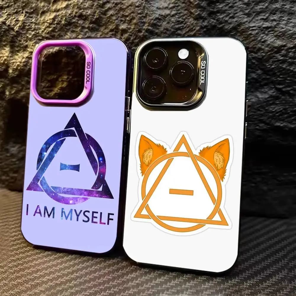 Nuova Cover per Telefono Therian Delta Symbol Colore Argento per iPhone 17 16 15 14 13 12 11 Pro Max Plus