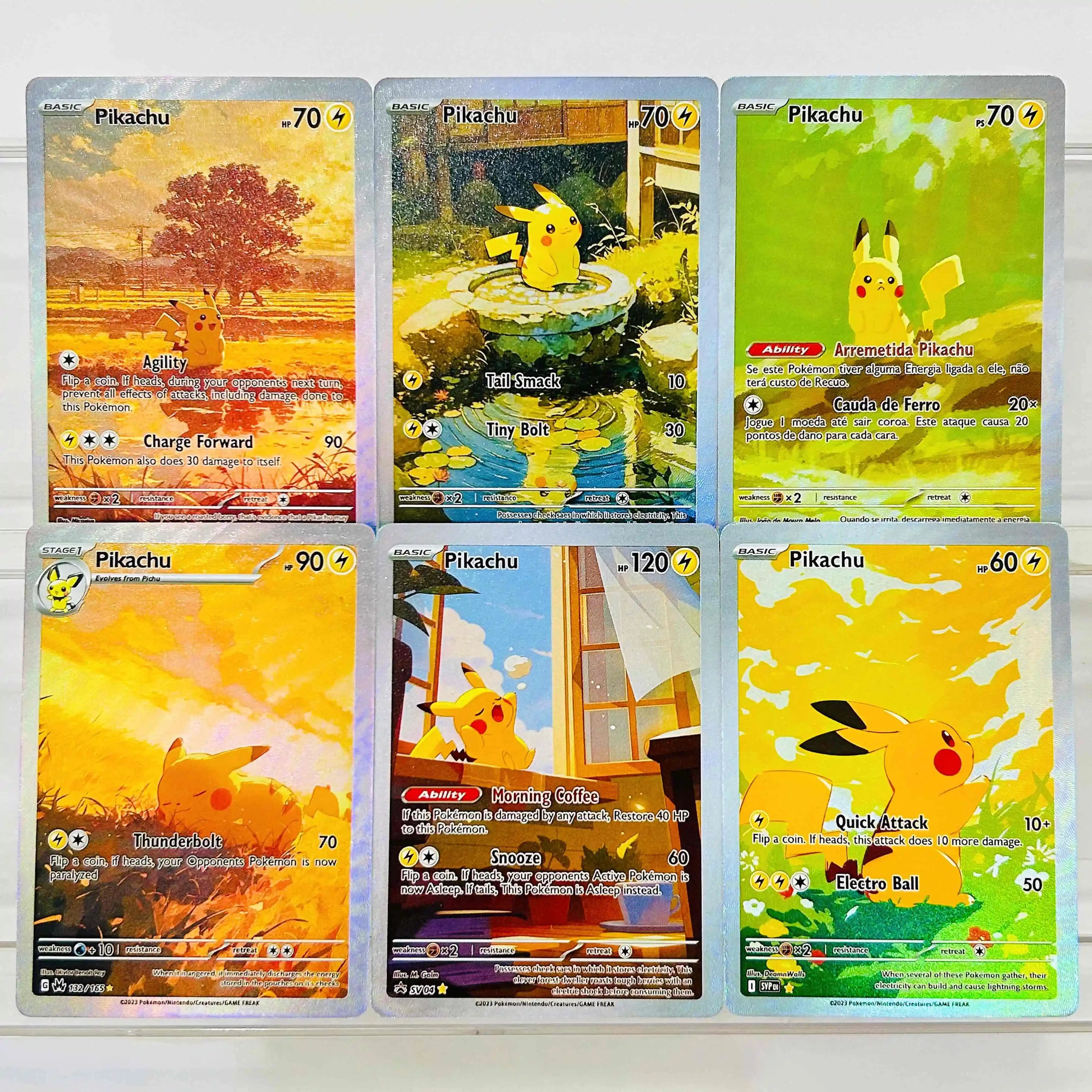 Scenery 6Pcs English Version Collectible Grade DIY Foil Texture Nice Condition Premium Anime Collection Cards