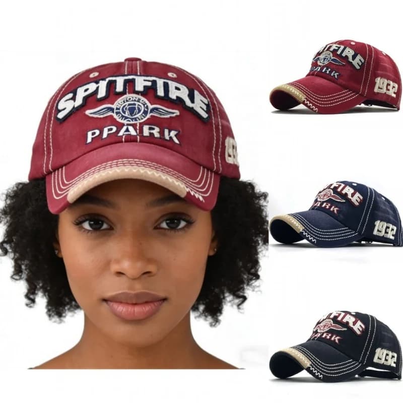 Sun Hat SPARK with Embroidered Letters, Baseball Hat Anti-UV Summer, Unisex, for Sports, Running, Hiking, Visiera Hip Hop