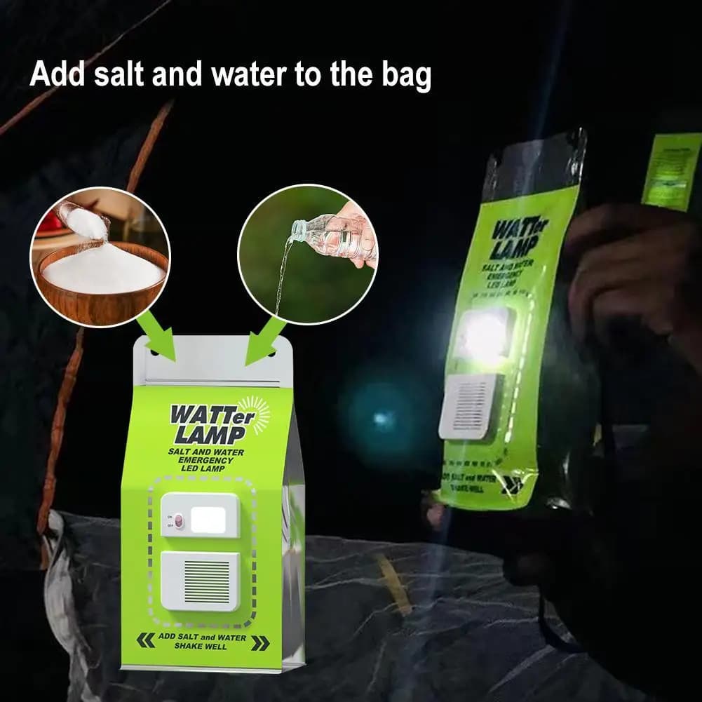 Outdoor Emergency Saltwater Lamp Home Lighting Saltwater Lamp Green Power Supply LED Lamp Fishing Lure