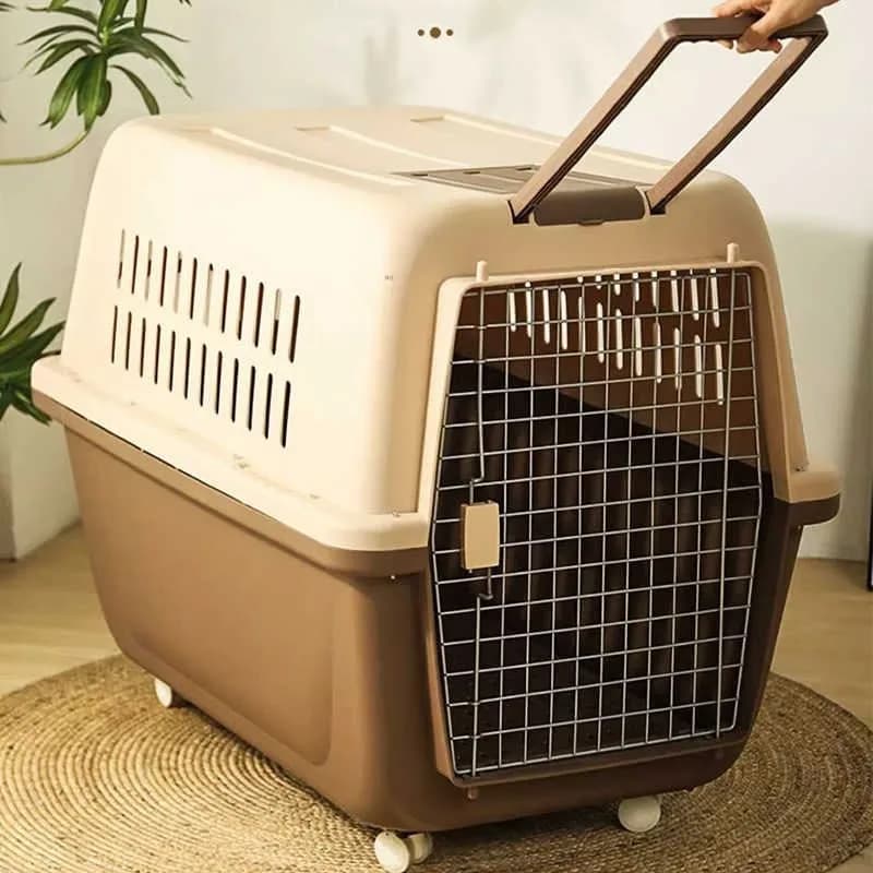 Large Dog Air Shipping Cage Portable Pet Carrier for Outings Gold Retriever Special Car Vehicle Space Box Pet Travel Supplies