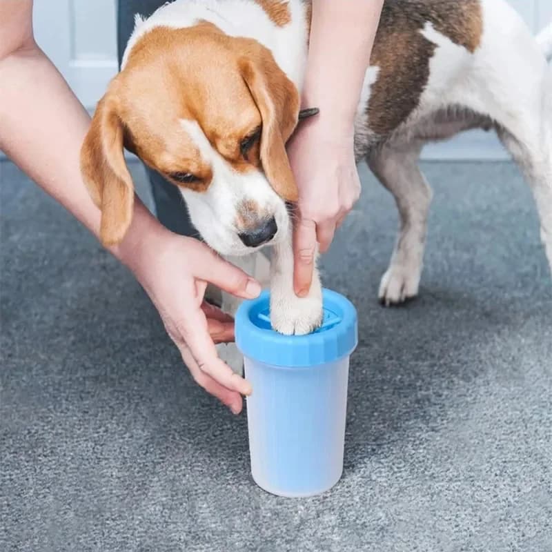 1 Pezzo Tazza Lavapiedi per Animali Domestici, Pulitore Automatico per Zampe di Cani e Gatti, Senza Spazzolatura