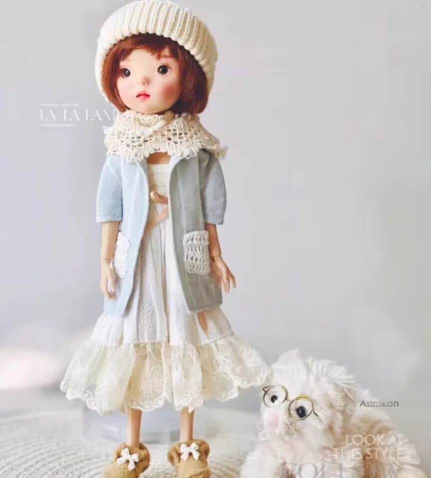 2026 New arrival Japanese winter 4pcs Blythe camisole skirt,coat, scarf,hat1/6 30cm(Fit for azone,Pullip,Ob22/24/26, Licca)